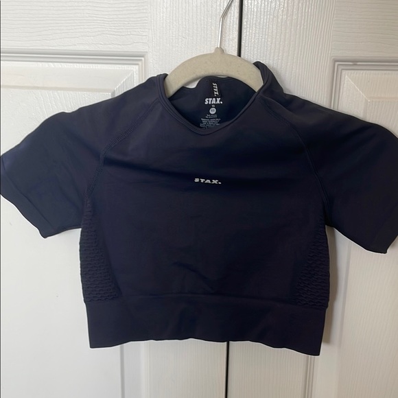 Stax.  Women's Blue Crop Top #129 - Picture 4 of 7